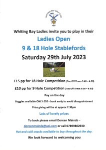 We have added a 9 Hole competition this year. We would be delighted if you can join us.